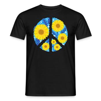 Stand with Ukraine Peace No War - Männer T-Shirt - Schwarz - Vorne - AI Model Male 178 light (178cm)