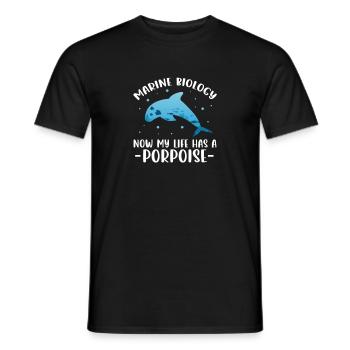 Marine biology - Men's T-Shirt - black - Front - AI Model Male 178 light (178cm)