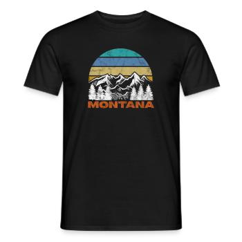 Montana Amérique États-Unis Helena Mountains Cadeau - T-shirt homme - noir - Devant - AI Model Male 178 light (178cm)