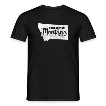Montana Amérique États-Unis Helena Mountains Cadeau - T-shirt homme - noir - Devant - AI Model Male 178 light (178cm)