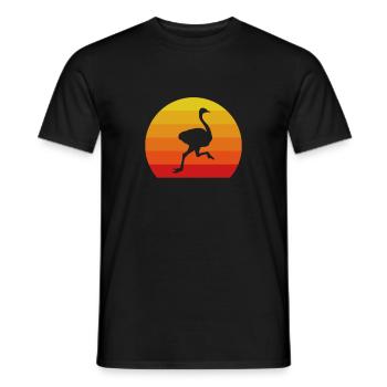 Strauß - Männer T-Shirt - Schwarz - Vorne - AI Model Male 178 light (178cm)