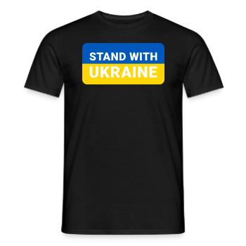 Soutenez l’Ukraine, la paix et non la guerre - T-shirt homme - noir - Devant - AI Model Male 178 light (178cm)