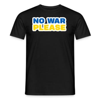 Stand with Ukraine Peace No War - Männer T-Shirt - Schwarz - Vorne - AI Model Male 178 light (178cm)