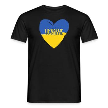 Soutenez l’Ukraine, la paix et non la guerre - T-shirt homme - noir - Devant - AI Model Male 178 light (178cm)