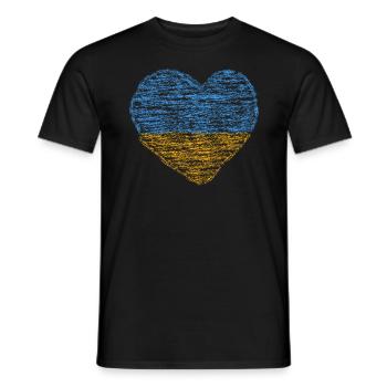 Stand with Ukraine Peace No War - Männer T-Shirt - Schwarz - Vorne - AI Model Male 178 light (178cm)