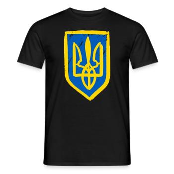 Soutenez l’Ukraine, la paix et non la guerre - T-shirt homme - noir - Devant - AI Model Male 178 light (178cm)