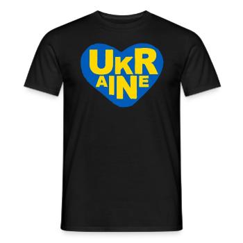 Soutenez l’Ukraine, la paix et non la guerre - T-shirt homme - noir - Devant - AI Model Male 178 light (178cm)