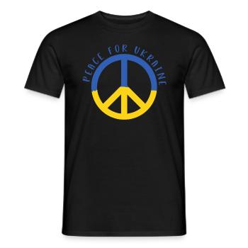 Soutenez l’Ukraine, la paix et non la guerre - T-shirt homme - noir - Devant - AI Model Male 178 light (178cm)