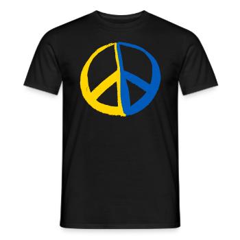 Soutenez l’Ukraine, la paix et non la guerre - T-shirt homme - noir - Devant - AI Model Male 178 light (178cm)