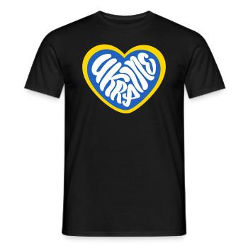 Soutenez l’Ukraine, la paix et non la guerre - T-shirt homme - noir - Devant - AI Model Male 178 light (178cm)