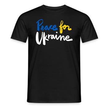 Soutenez l’Ukraine, la paix et non la guerre - T-shirt homme - noir - Devant - AI Model Male 178 light (178cm)
