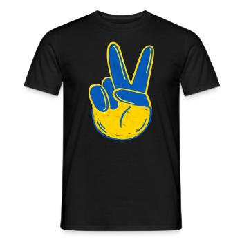 Soutenez l’Ukraine, la paix et non la guerre - T-shirt homme - noir - Devant - AI Model Male 178 light (178cm)