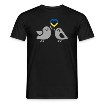 Soutenez l’Ukraine, la paix et non la guerre - T-shirt homme - noir - Devant - AI Model Male 178 light (178cm)