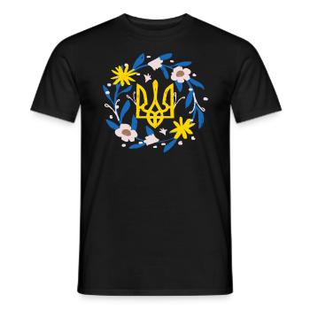 Soutenez l’Ukraine, la paix et non la guerre - T-shirt homme - noir - Devant - AI Model Male 178 light (178cm)