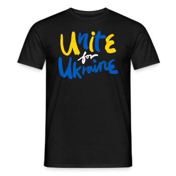 Soutenez l’Ukraine, la paix et non la guerre - T-shirt homme - noir - Devant - AI Model Male 178 light (178cm)