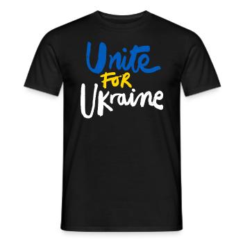 Soutenez l’Ukraine, la paix et non la guerre - T-shirt homme - noir - Devant - AI Model Male 178 light (178cm)