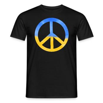 Soutenez l’Ukraine, la paix et non la guerre - T-shirt homme - noir - Devant - AI Model Male 178 light (178cm)