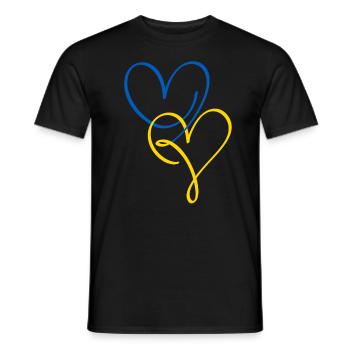 Soutenez l’Ukraine, la paix et non la guerre - T-shirt homme - noir - Devant - AI Model Male 178 light (178cm)