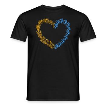 Soutenez l’Ukraine, la paix et non la guerre - T-shirt homme - noir - Devant - AI Model Male 178 light (178cm)
