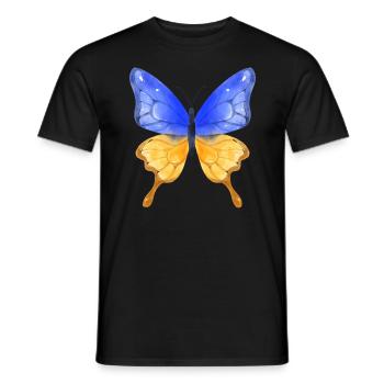 Soutenez l’Ukraine, la paix et non la guerre - T-shirt homme - noir - Devant - AI Model Male 178 light (178cm)