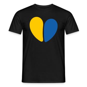 Soutenez l’Ukraine, la paix et non la guerre - T-shirt homme - noir - Devant - AI Model Male 178 light (178cm)