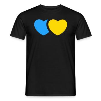 Soutenez l’Ukraine, la paix et non la guerre - T-shirt homme - noir - Devant - AI Model Male 178 light (178cm)