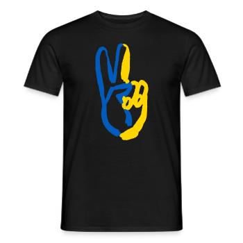 Soutenez l’Ukraine, la paix et non la guerre - T-shirt homme - noir - Devant - AI Model Male 178 light (178cm)