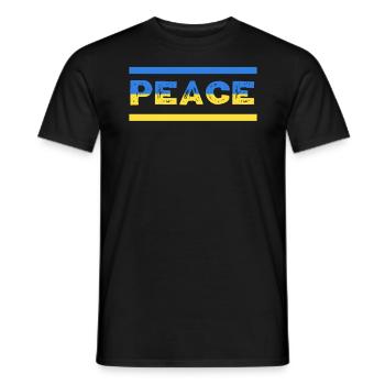 Soutenez l’Ukraine, la paix et non la guerre - T-shirt homme - noir - Devant - AI Model Male 178 light (178cm)