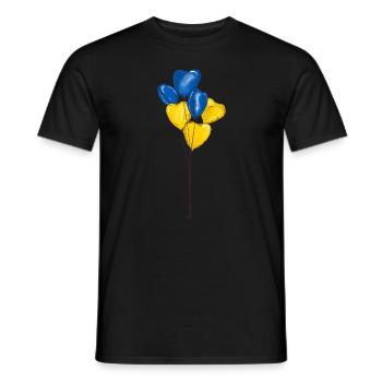 Soutenez l’Ukraine, la paix et non la guerre - T-shirt homme - noir - Devant - AI Model Male 178 light (178cm)