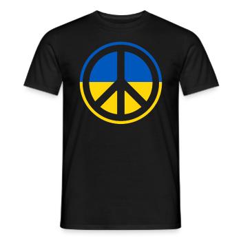 Soutenez l’Ukraine, la paix et non la guerre - T-shirt homme - noir - Devant - AI Model Male 178 light (178cm)