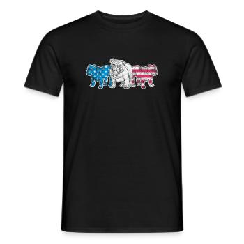 American Bulldog Dog Dog Lovers Cadeau - T-shirt homme - noir - Devant - AI Model Male 178 light (178cm)
