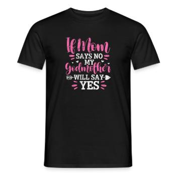 Marraine Tante Marraine Baptême Nièce Neveu Cadeau - T-shirt homme - noir - Devant - AI Model Male 178 light (178cm)