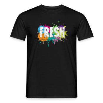 Hip Hop - Men's T-Shirt - black - Front - AI Model Male 178 light (178cm)
