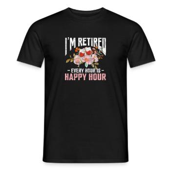 Retirement - Men's T-Shirt - black - Front - AI Model Male 178 light (178cm)