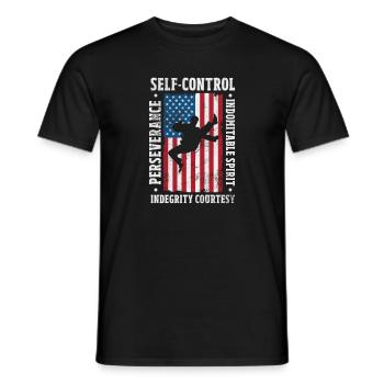 Taekwondo - Men's T-Shirt - black - Front - AI Model Male 178 light (178cm)