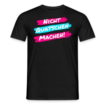 Nicht Quatschen, Machen! Spruch, Motivation, Fun - Männer T-Shirt - Schwarz - Vorne - AI Model Male 178 light (178cm)
