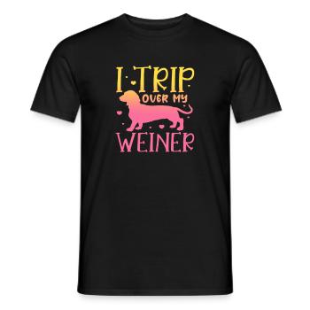 Dachshund Dog Dogs Dachshund Teckel Gift - Men's T-Shirt - black - Front - AI Model Male 178 light (178cm)