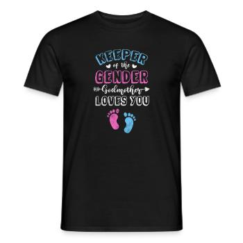 Marraine Tante Marraine Baptême Nièce Neveu Cadeau - T-shirt homme - noir - Devant - AI Model Male 178 light (178cm)