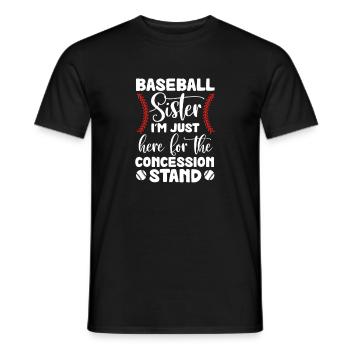 Baseball Schwester - Männer T-Shirt - Schwarz - Vorne - AI Model Male 178 light (178cm)
