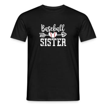 Baseball Schwester - Männer T-Shirt - Schwarz - Vorne - AI Model Male 178 light (178cm)