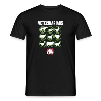 Veterinarian - Men's T-Shirt - black - Front - AI Model Male 178 light (178cm)