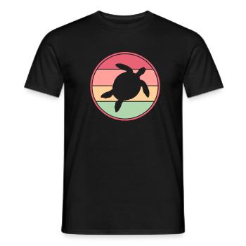 Tortue Tortue Sea Créatures marines Cadeau - T-shirt homme - noir - Devant - AI Model Male 178 light (178cm)