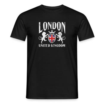 London - Männer T-Shirt - Schwarz - Vorne - AI Model Male 178 light (178cm)