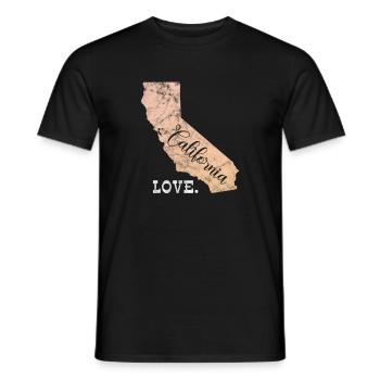California USA Holidays America Gift - Men's T-Shirt - black - Front - AI Model Male 178 light (178cm)
