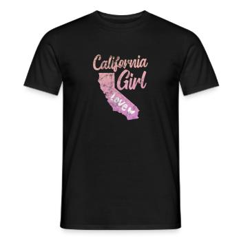 California USA Holidays America Gift - Men's T-Shirt - black - Front - AI Model Male 178 light (178cm)