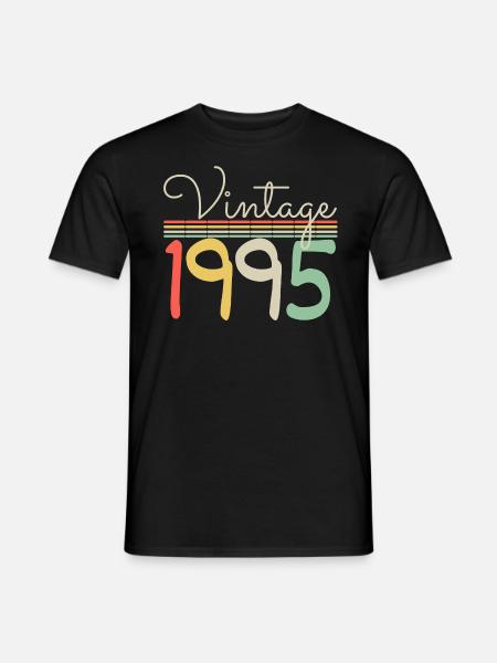 Jahrgang 1995 - Männer T-Shirt - Schwarz