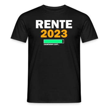 Rente 2023 Countdown Renteneintritt Ruhestand - Männer T-Shirt - Schwarz - Vorne - AI Model Male 178 light (178cm)