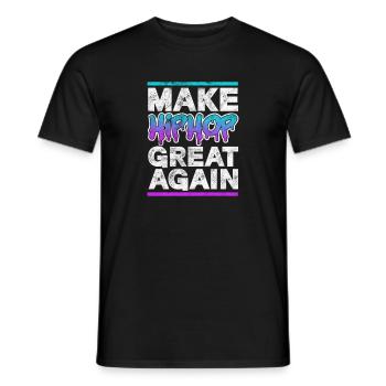 Hip Hop - Men's T-Shirt - black - Front - AI Model Male 178 light (178cm)