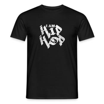 Hip Hop - Men's T-Shirt - black - Front - AI Model Male 178 light (178cm)