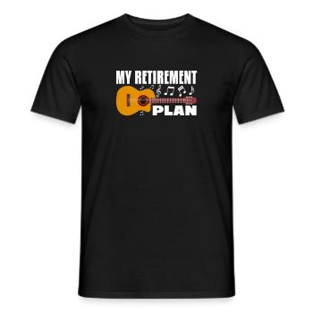 Retraite Guitariste Pension Pension Cadeau de retraité - T-shirt homme - noir - Devant - AI Model Male 178 light (178cm)